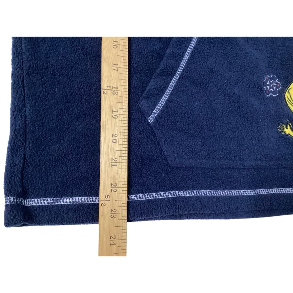 Vintage Looney Tunes Tweety Bird Warner Bros pullover fleece hoodie size L navy - Picture 5 of 7